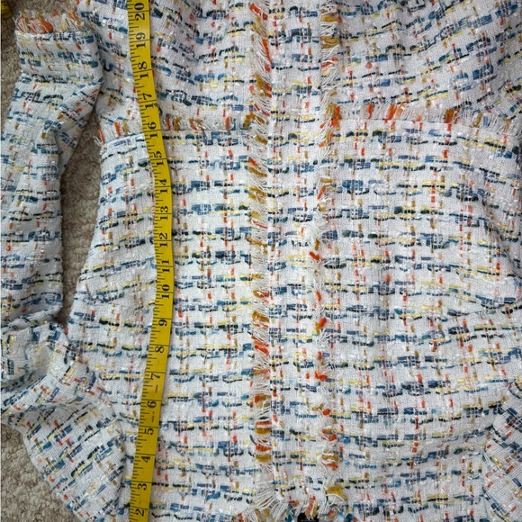 Halogen Nordstrom Button Front Tweed Blazer Jacket Ivory Size XS. - Picture 14 of 15